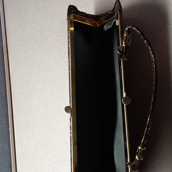 Genuine Vintage 40s/50s Era Evening Bag Asian Inspired Design - Picture 5 of 11